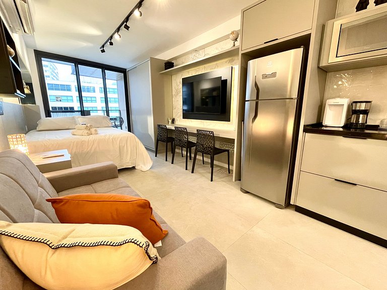 Studio Leblon - Nuevo, con piscina y gimnasio.