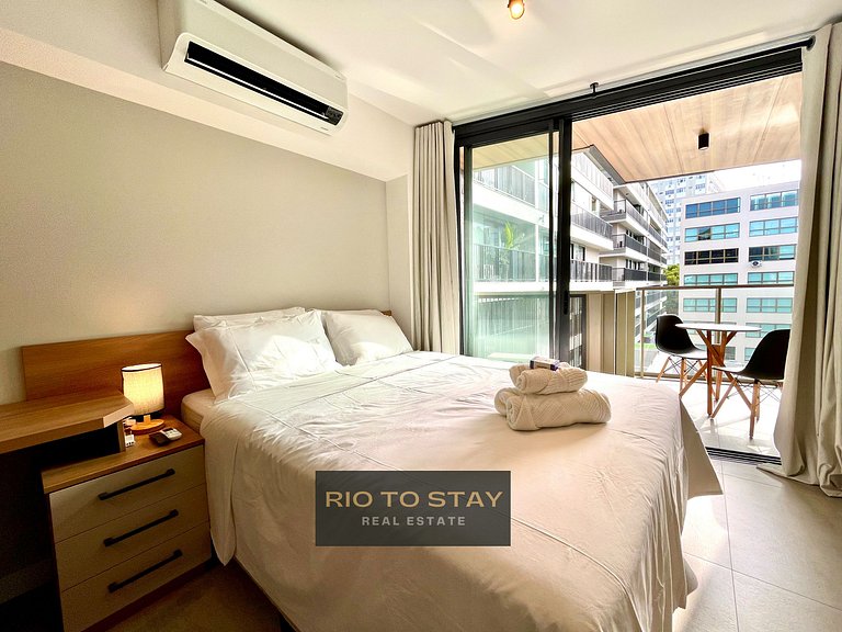 Studio Leblon - New, balcony, pool and gym.