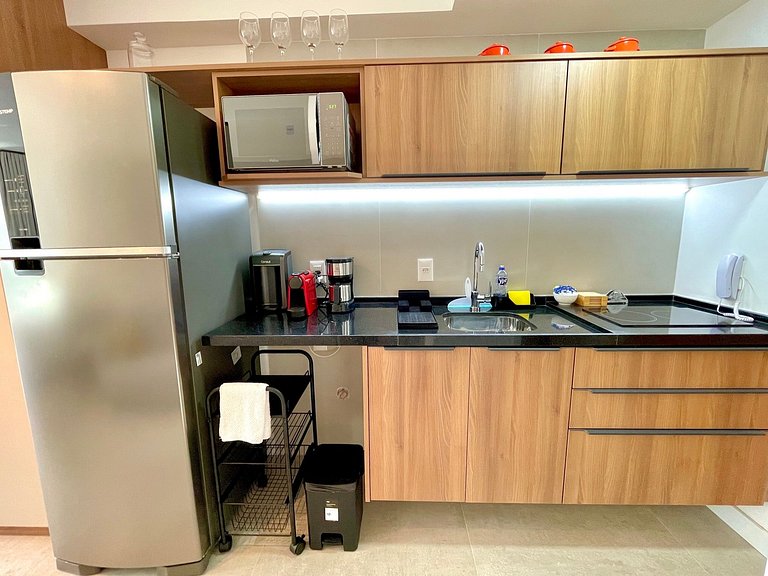 Studio Leblon - Reformado, com piscina e academia