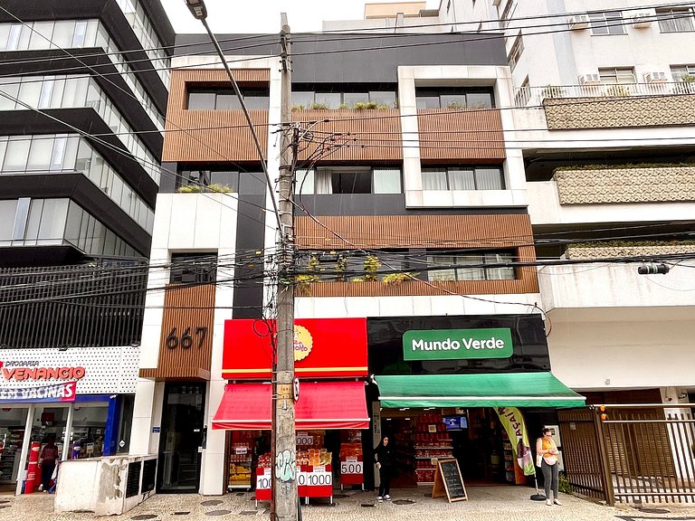 Loft moderno com terraço e vista Cristo
