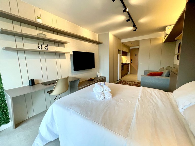 Studio Leblon - Vista Cristo, piscina y gimnasio.