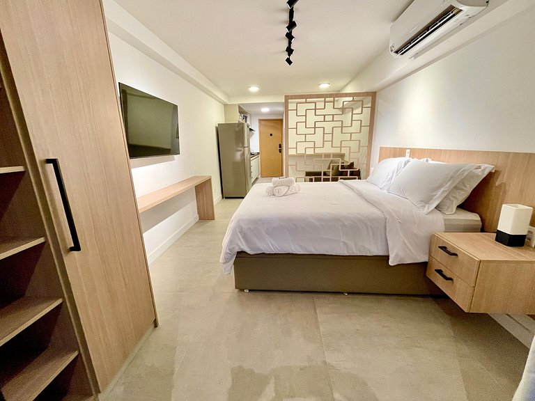 Studio Leblon - Vista Cristo, novo, piscina e gym