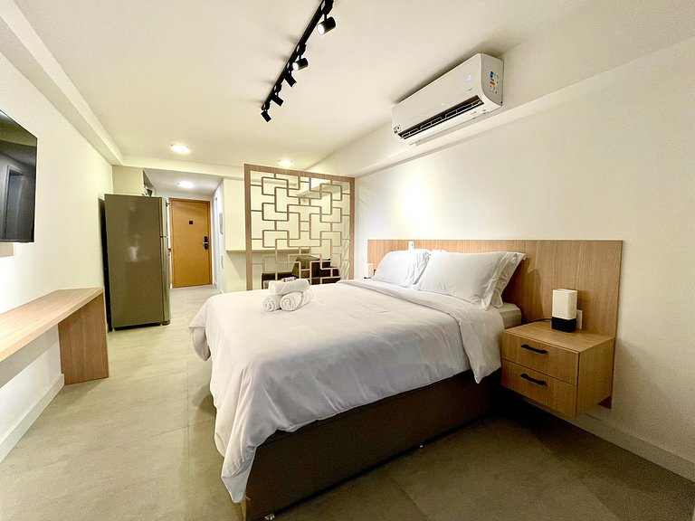 Studio Leblon - Vista Cristo, novo, piscina e gym