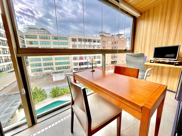 Studio Leblon - Modern with pool and gym.