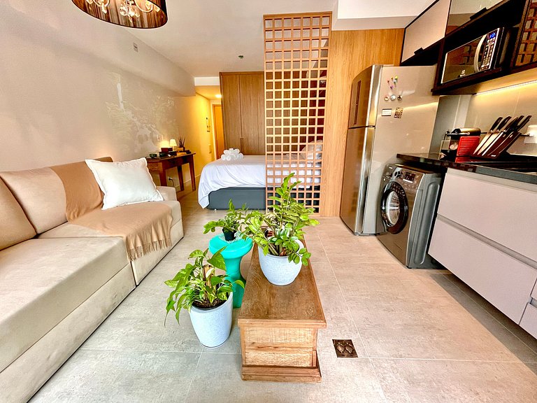 Studio Leblon - Modern with pool and gym.