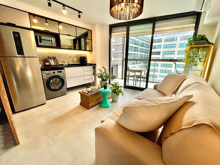 Studio Leblon - Modern with pool and gym.