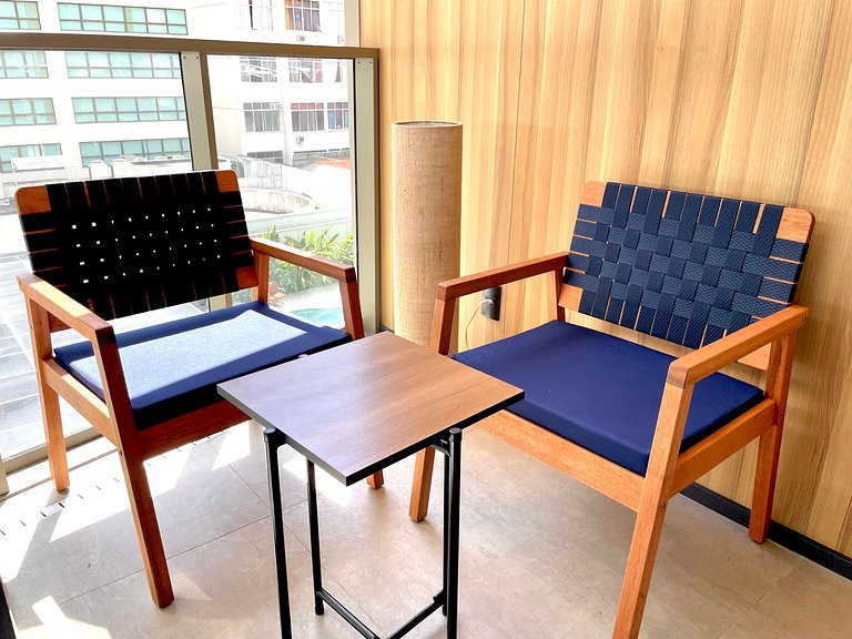 Studio Leblon - Modern with pool and gym.