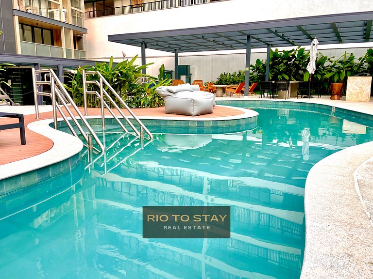 Studio Leblon - Moderno com piscina e academia.