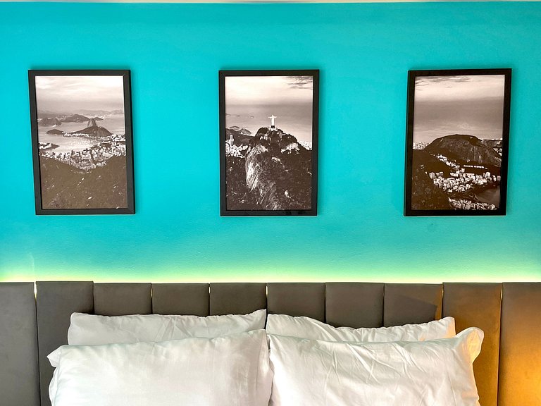 Studio Leblon - Modern with pool and gym.