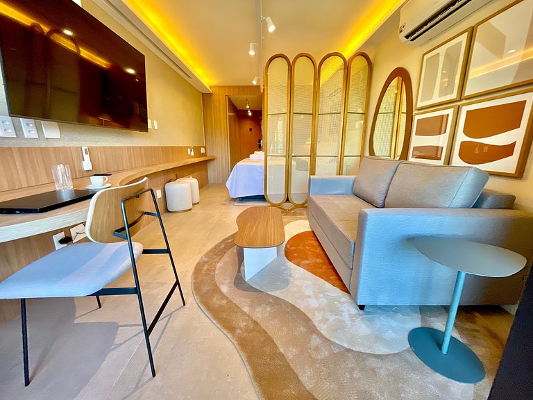 Studio Leblon - Vista Cristo, piscina y gimnasio.