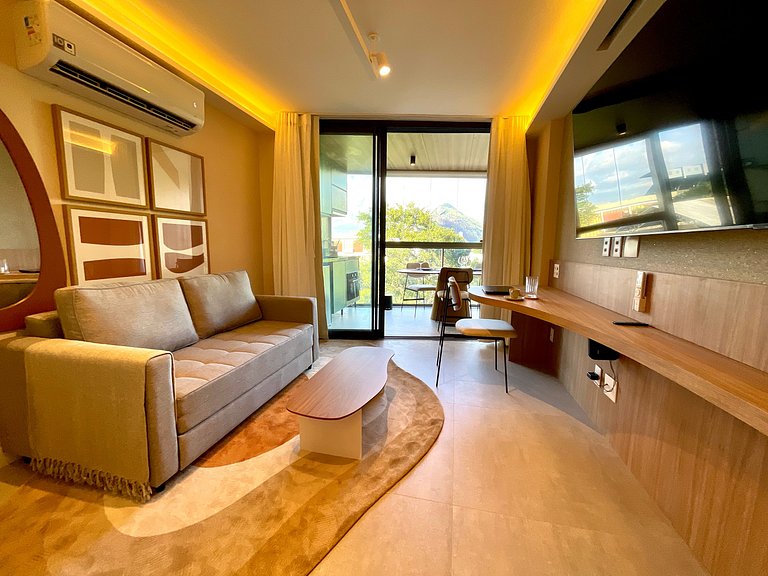 Studio Leblon - Vista Cristo, piscina y gimnasio.