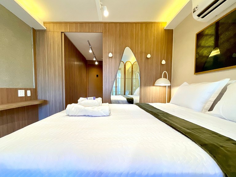 Studio Leblon - Vista Cristo, piscina y gimnasio.