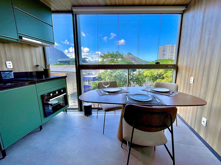 Studio Leblon - Vista Cristo, piscina e academia.