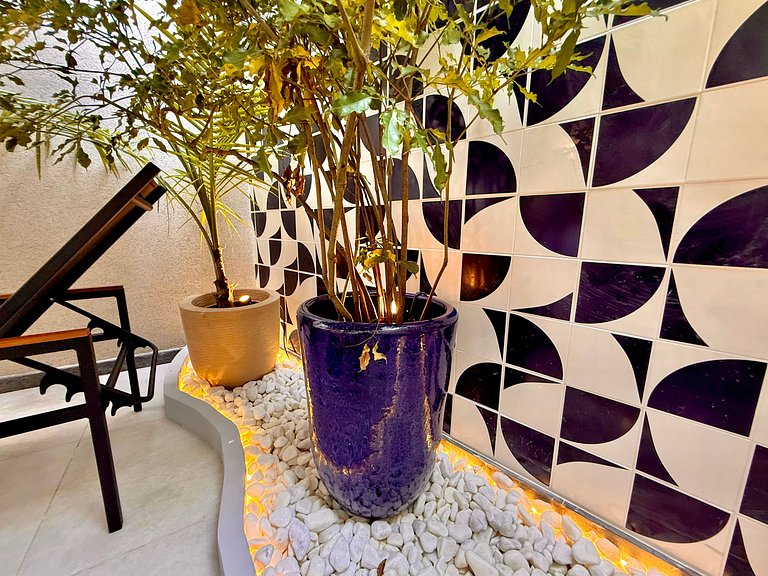 Studio Leblon - Com terraço, piscina e academia.