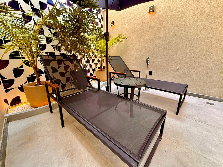 Studio Leblon - Com terraço, piscina e academia.