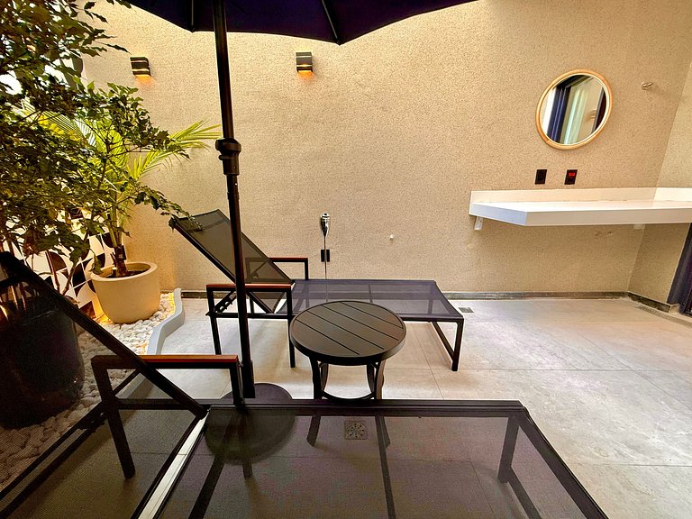 Studio Leblon - Com terraço, piscina e academia.