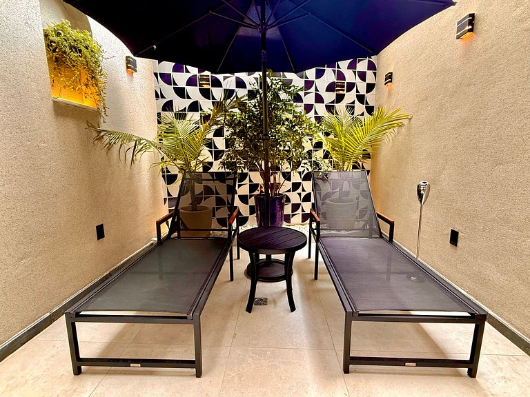 Studio Leblon - Com terraço, piscina e academia.