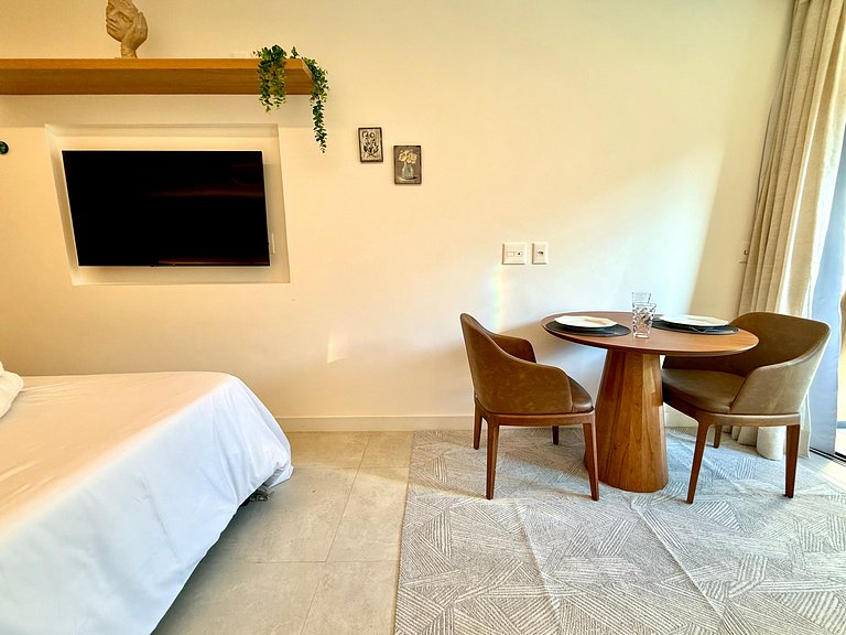 Studio Leblon - Novo, varanda, piscina e gym