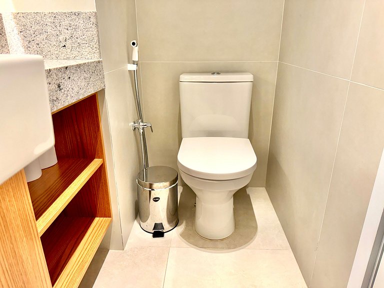 Studio Leblon - Novo, varanda, piscina e gym