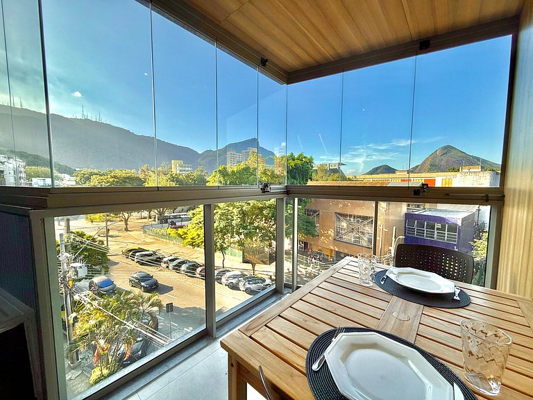 Studio Leblon - Vista Cristo, novo, piscina e gym