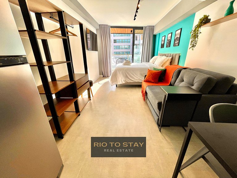 Studio Leblon - Modern with pool and gym.