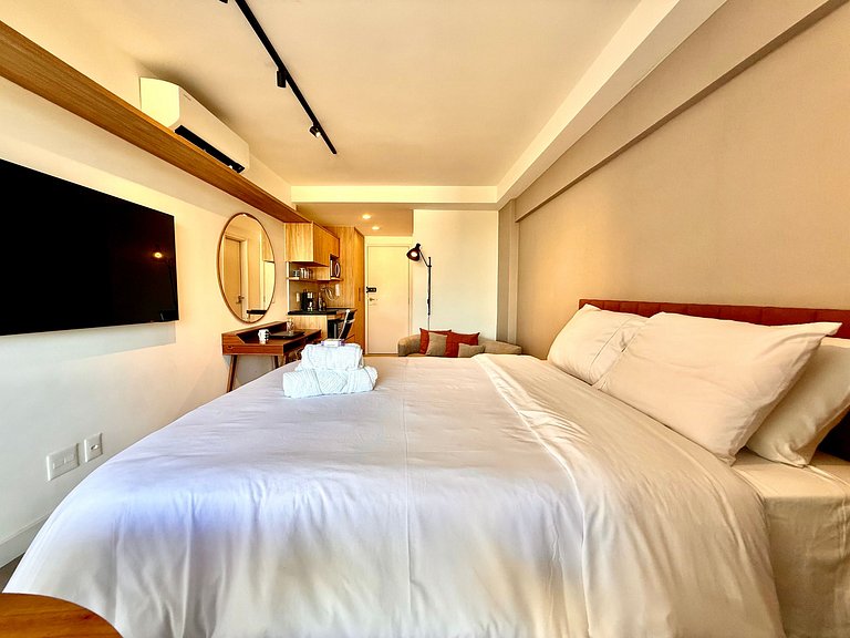 Studio Leblon - Vista Cristo, novo, piscina e gym