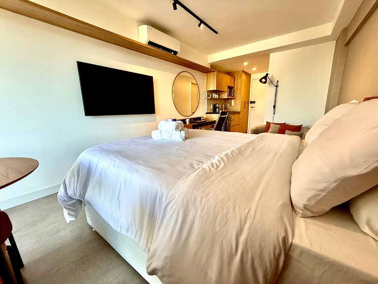 Studio Leblon - Vista Cristo, novo, piscina e gym