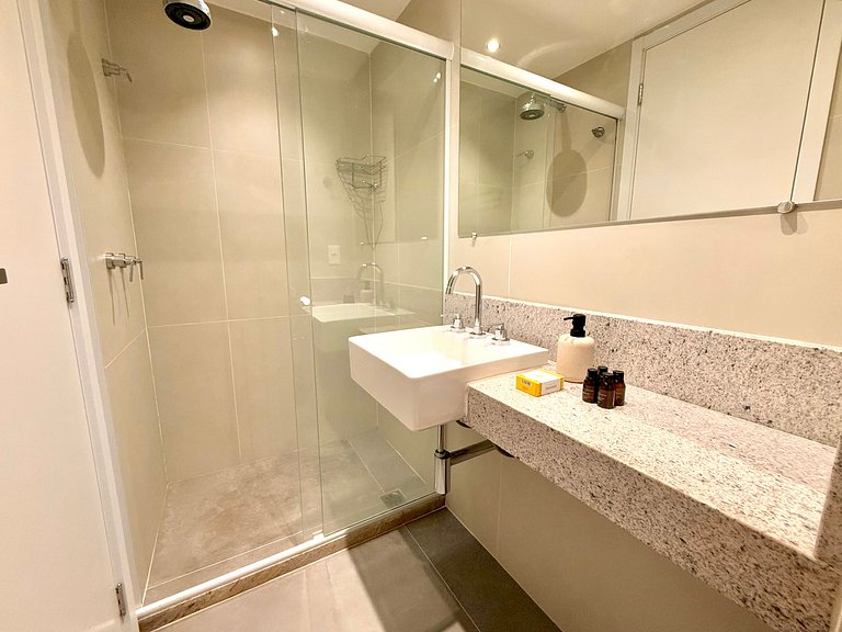 Studio Leblon - Novo, varanda, piscina e gym