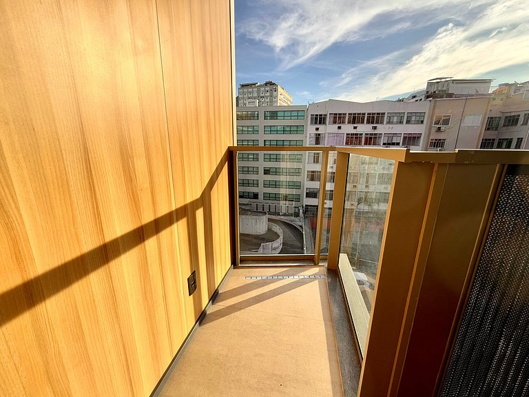 Studio Leblon - Novo, varanda, piscina e gym