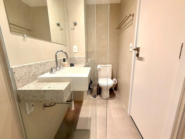 Studio Leblon - Novo, varanda, piscina e gym