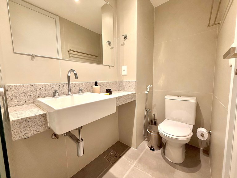 Studio Leblon - Novo, varanda, piscina e gym