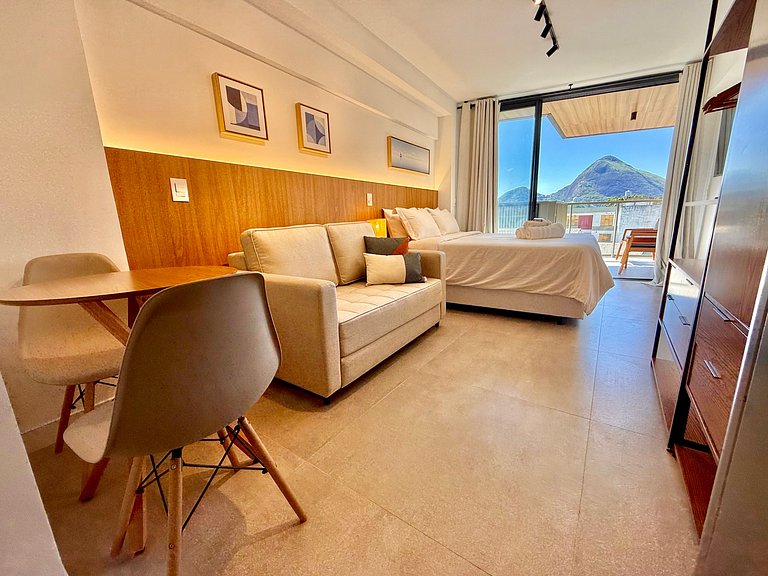 Studio Leblon - Vista Cristo, novo, piscina e gym