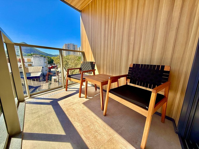 Studio Leblon - Vista Cristo, novo, piscina e gym