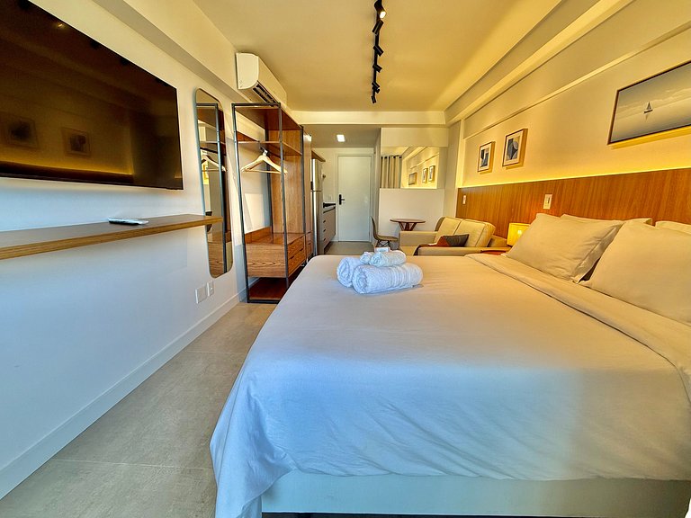 Studio Leblon - Vista Cristo, novo, piscina e gym