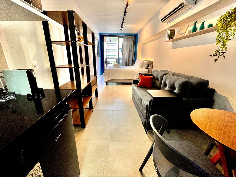 Studio Leblon - Nuevo, balcón, piscina y gym.