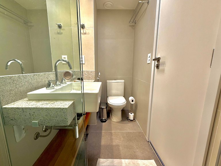 Studio Leblon - Novo, varanda, piscina e gym
