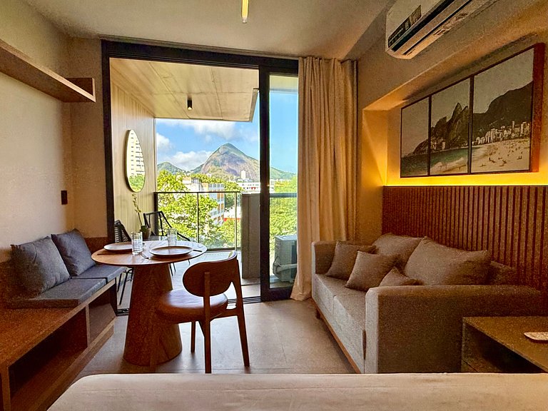 Studio Leblon - Vista Cristo, novo, piscina e gym