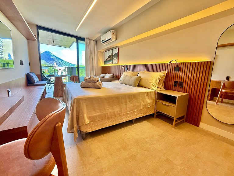 Studio Leblon - Vista Cristo, novo, piscina e gym