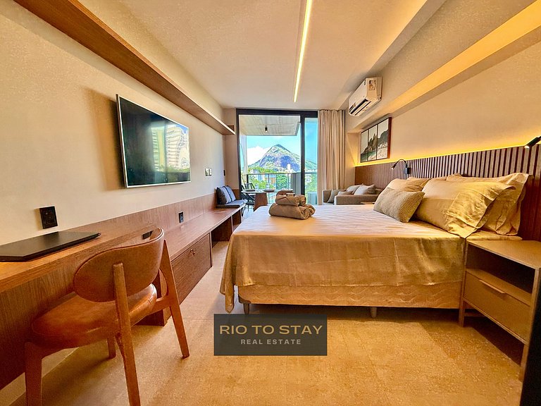 Studio Leblon - Vista Cristo, novo, piscina e gym