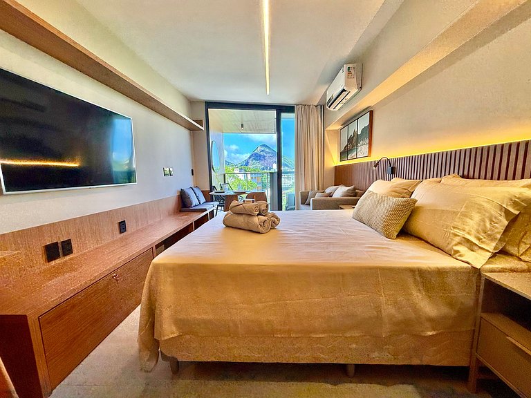 Studio Leblon - Vista Cristo, novo, piscina e gym