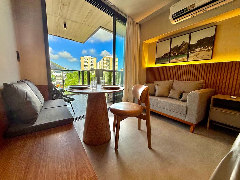 Studio Leblon - Vista Cristo, novo, piscina e gym