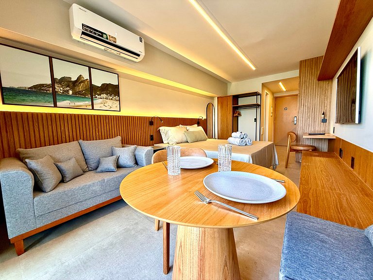 Studio Leblon - Vista Cristo, novo, piscina e gym