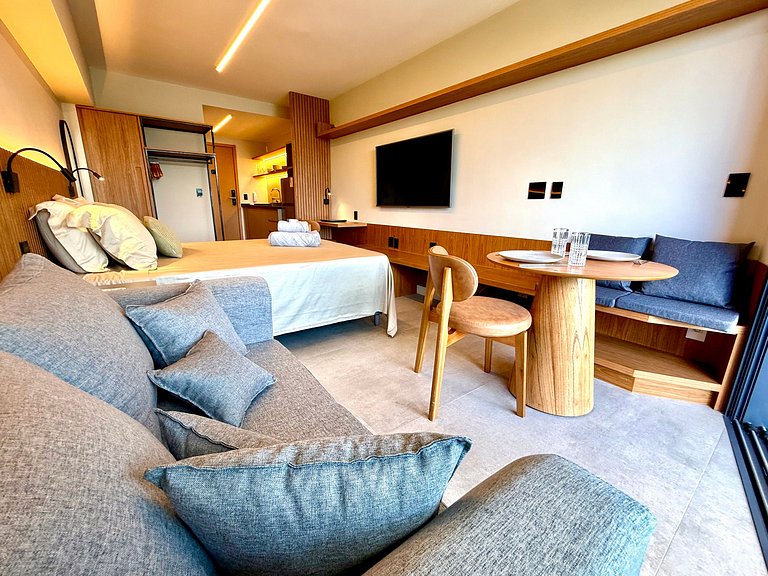 Studio Leblon - Vista Cristo, novo, piscina e gym