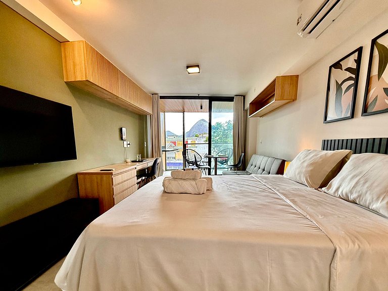 Studio Leblon - Vista Cristo, novo, piscina e gym