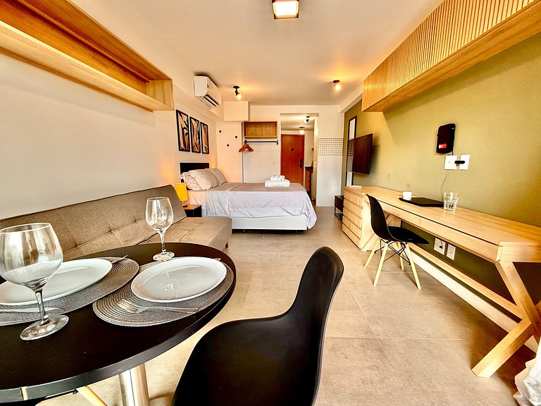 Studio Leblon - Vista Cristo, novo, piscina e gym