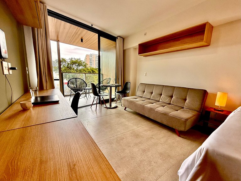 Studio Leblon - Vista Cristo, novo, piscina e gym