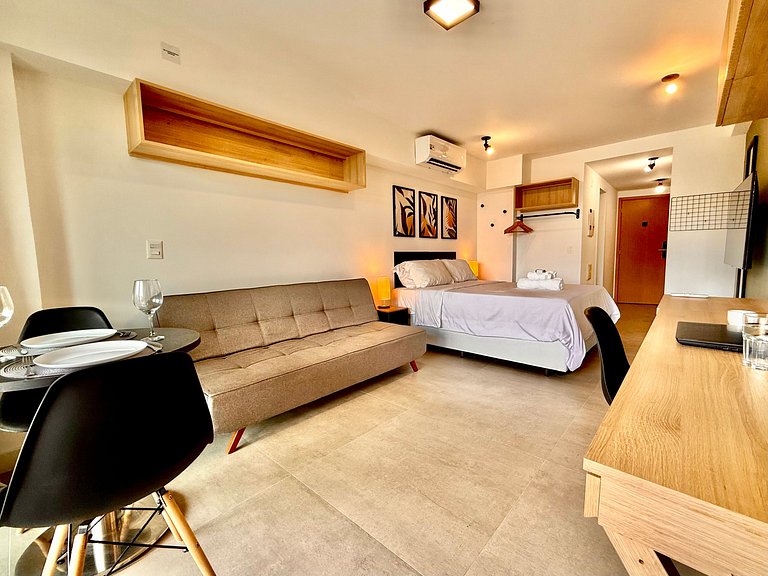 Studio Leblon - Vista Cristo, novo, piscina e gym