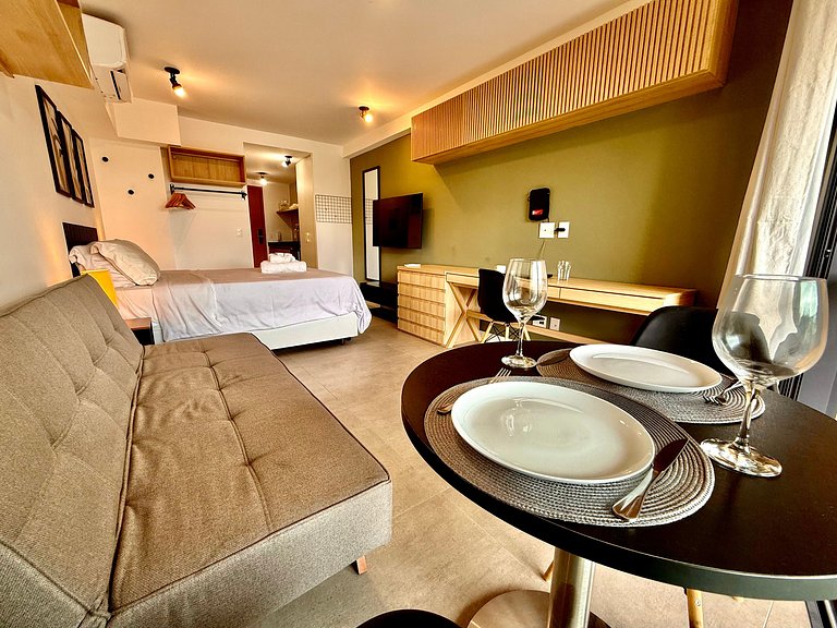 Studio Leblon - Vista Cristo, novo, piscina e gym