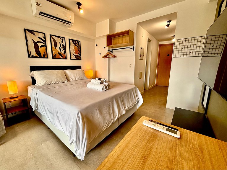 Studio Leblon - Vista Cristo, novo, piscina e gym