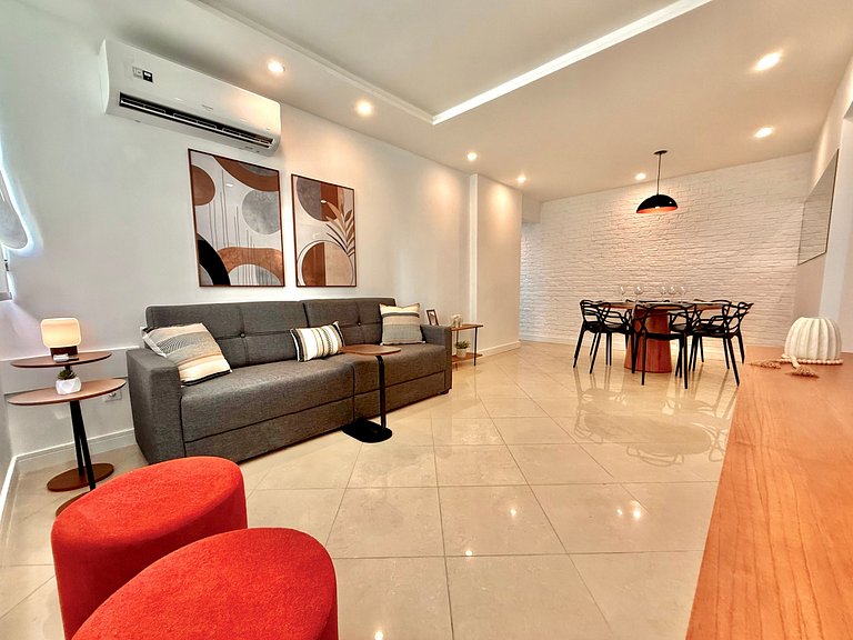 3 quartos, recepção 24h e garagem - Leblon